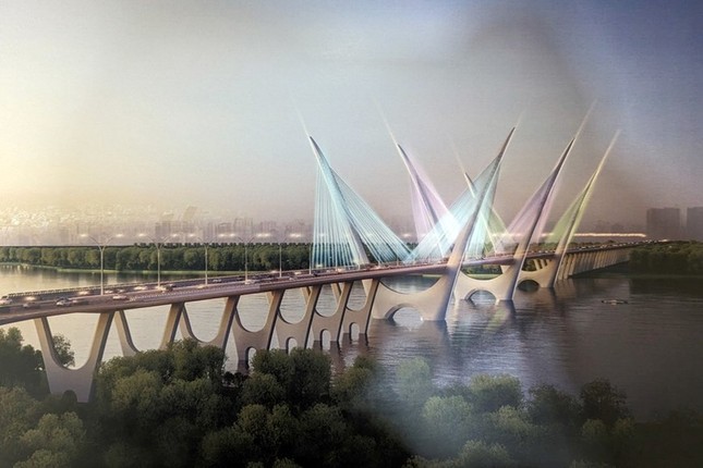 Khởi công cầu bắc qua sông Hồng nối quận Bắc Từ Liêm với huyện Đông Anh trong tháng 10 năm nay (2024)