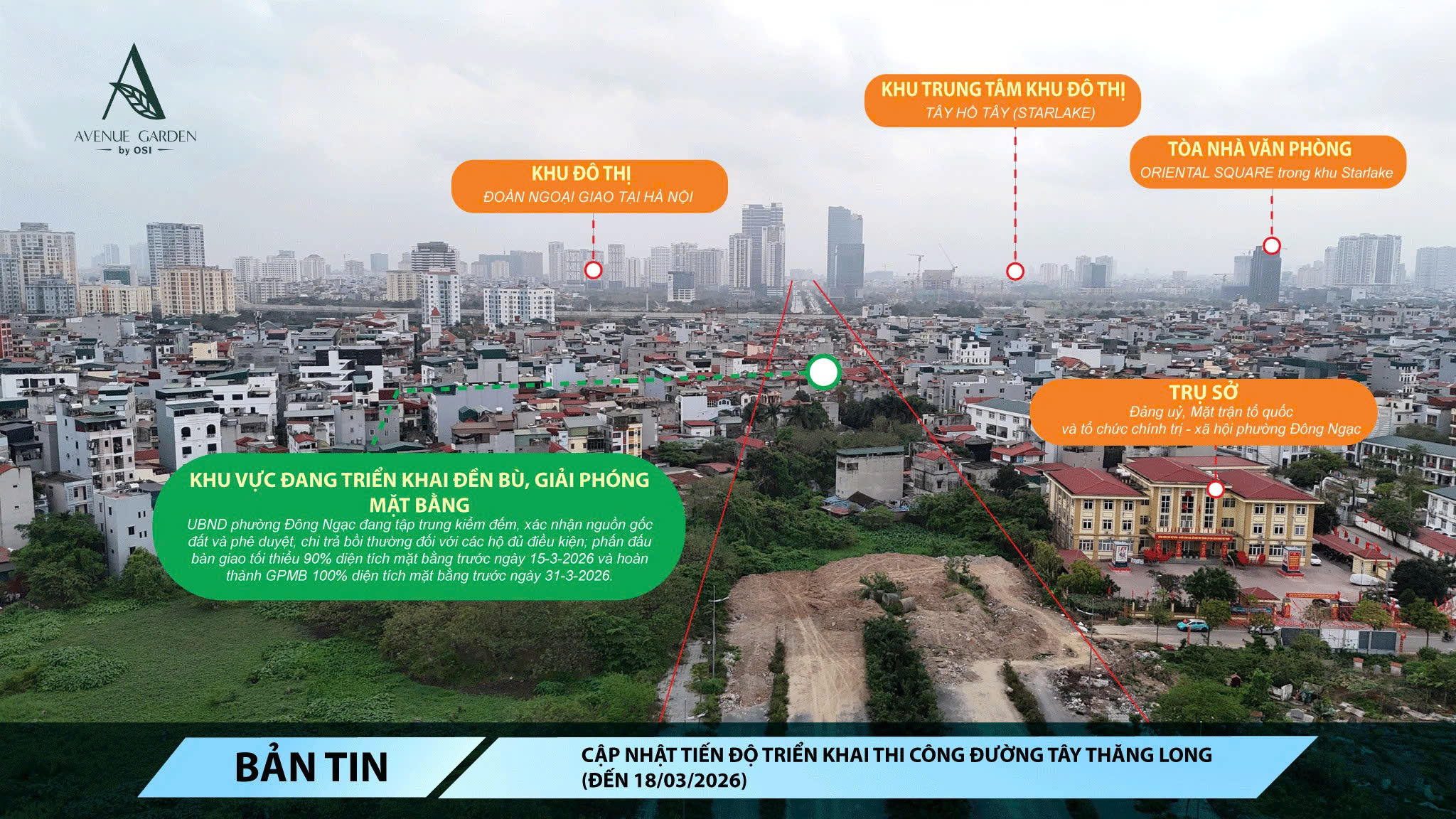 BẢN TIN: CẬP NHẬT TIẾN ĐỘ THI CÔNG ĐƯỜNG TÂY THĂNG LONG